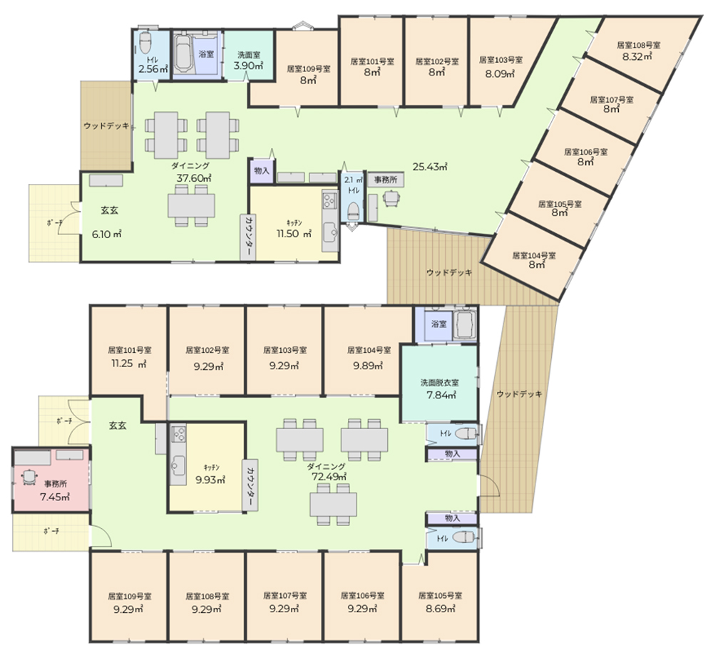 グループホームだんらん見取り図