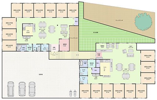 グループホームなぎのやど見取り図