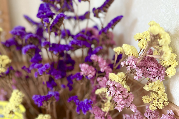 画像:ドライフラワー制作